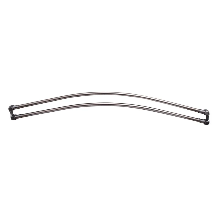 Shower Rod Double Curved Polished Chrome 72 Inch Aluminum - Frankwebs