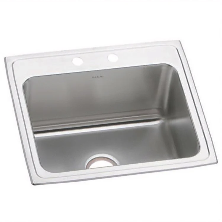 Kitchen Sink Lustertone Classic 25 x 21.25 Inch Single Bowl 2 Hole Lustrous Satin Drop-In - Frankwebs