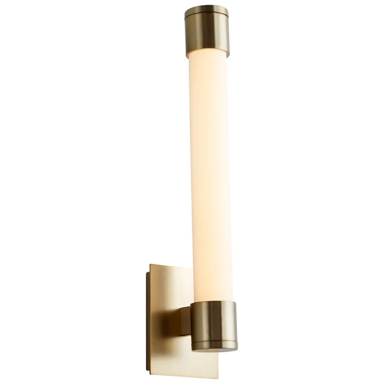 Zenith Single-Light LED Bathroom Wall Sconce - Aged Brass - Frankwebs