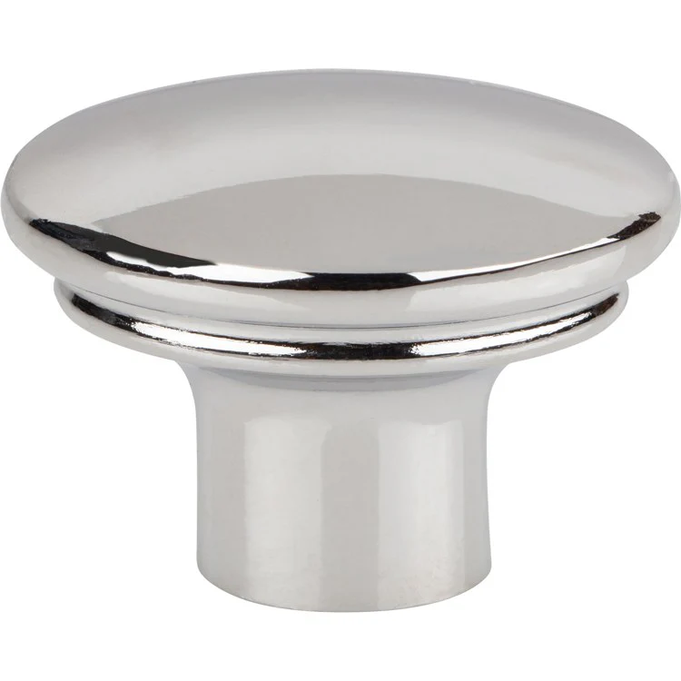 Knob Ellis Julian Oval Polished Nickel Zinc Alloy 1-1/4 Inch - Frankwebs