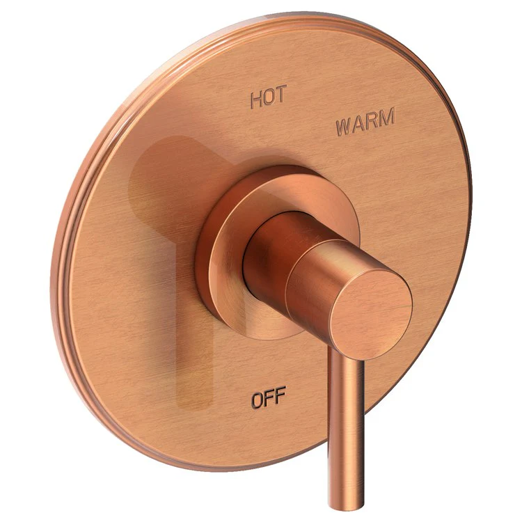 Pressure Balance Valve Trim East Linear Round 1 Lever Antique Copper ADA Depth 3 Inch - Frankwebs