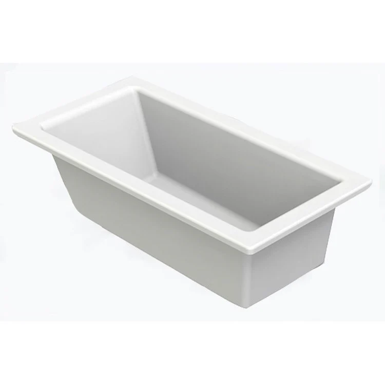 Soaking Tub Island Left Drain Almond Rectangle 60 Gallons 60 x 32 x 19 Inch - Frankwebs