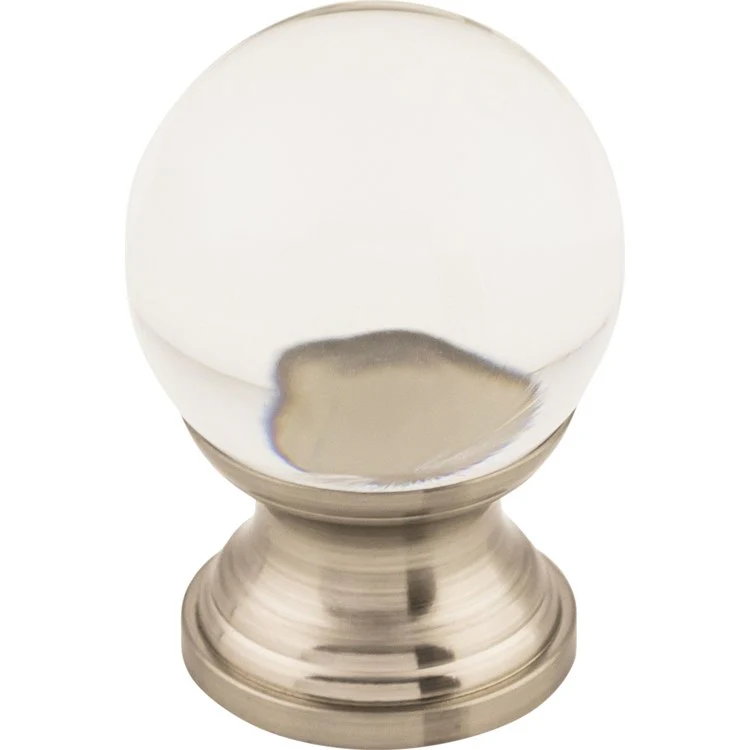 Knob Serene Clarity Clear Round for Decorative Hardware Polished Chrome Zinc Alloy 1 Inch 1-3/8 Inch - Frankwebs