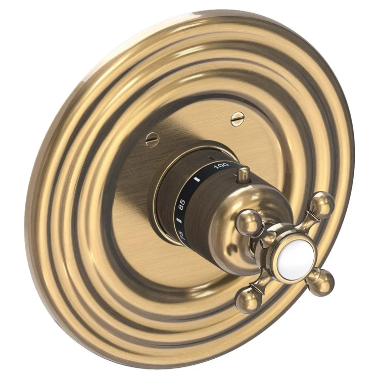 Astor Round Thermostatic Valve Trim with Cross Handle - Frankwebs