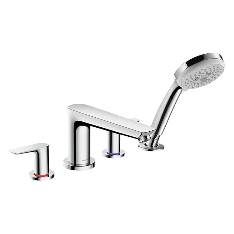 Talis E Two Handle 4-Hole Roman Tub Filler with Handshower - Frankwebs