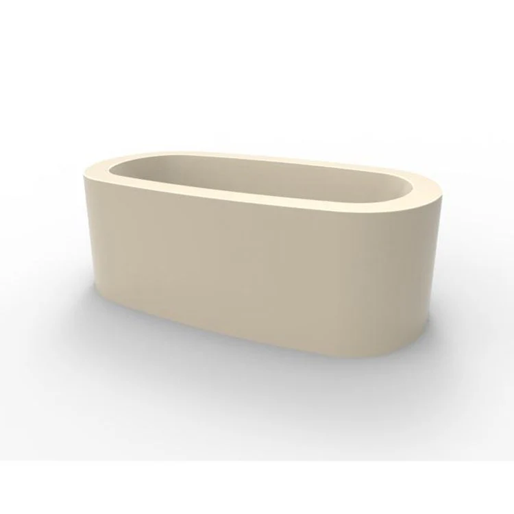 Soaking Tub Designer Collection Rodin 72 x 38 Inch Freestanding Tub Only Center Biscuit Acrylic - Frankwebs