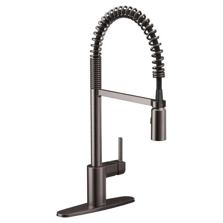 Kitchen Faucet Align Pre-Rinse Spring 1 Lever ADA Black Stainless High Arc 1/3 Hole 1.5 Gallons per Minute - Frankwebs