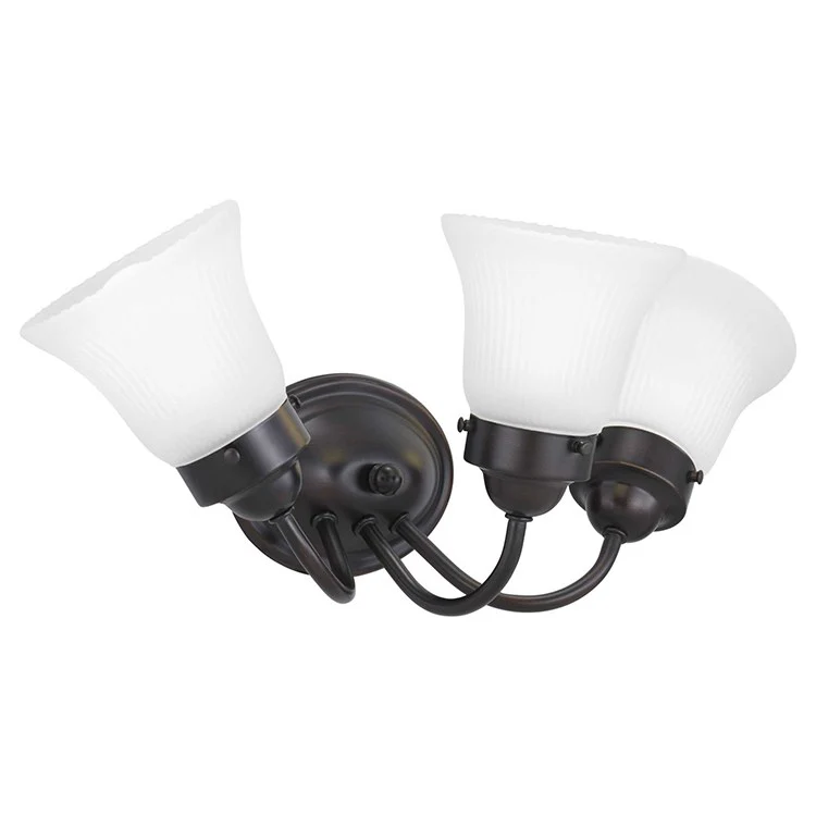 Fluted Glass Three-Light Bathroom Vanity Fixture - Frankwebs