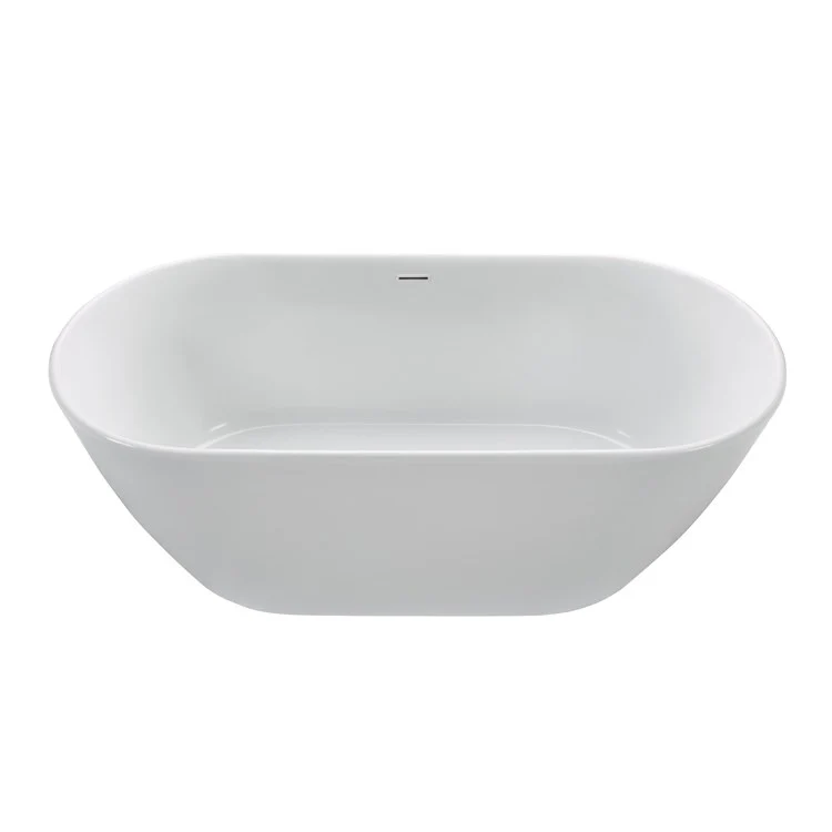 Soaking Tub Seabrook 66 x 31 Inch Freestanding Center White Mineral Composite 87 Gallons 22-1/2 Inch - Frankwebs