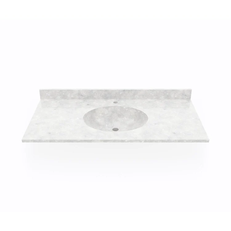 Vanity Top Ellipse 43 x 22 Inch ADA Ice Swanstone 3 Hole - Frankwebs