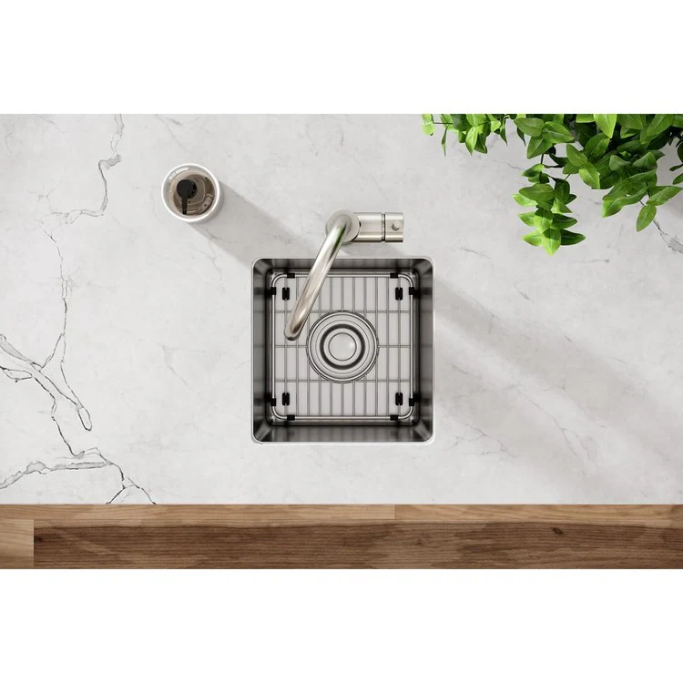 Sink Grid Crosstown Bottom Grid 9 x 9.5 Inch Polished Stainless Steel - Frankwebs