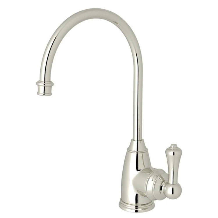 Hot Water Dispenser Georgian Era 1 Lever C-Spout Unlacquered Brass 6-1/2 Inch 0.5 Gallon per Minute - Frankwebs