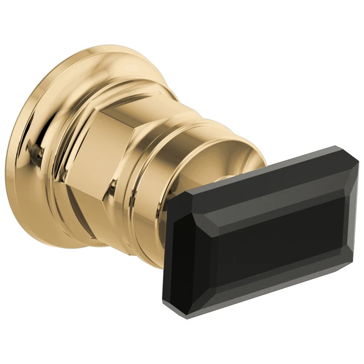 Handle Kit Invari Zinc 2 Crystal Knob Brilliance Luxe Gold/Black Crystal for Wall Mount Lavatory - Frankwebs