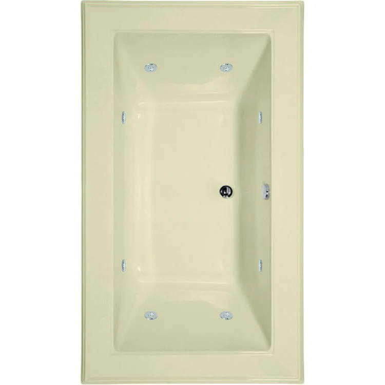 Whirlpool Tub Designer Collection Angel 66 x 42 x 22 Inch Drop-In Center Drain Bone Rectangle - Frankwebs