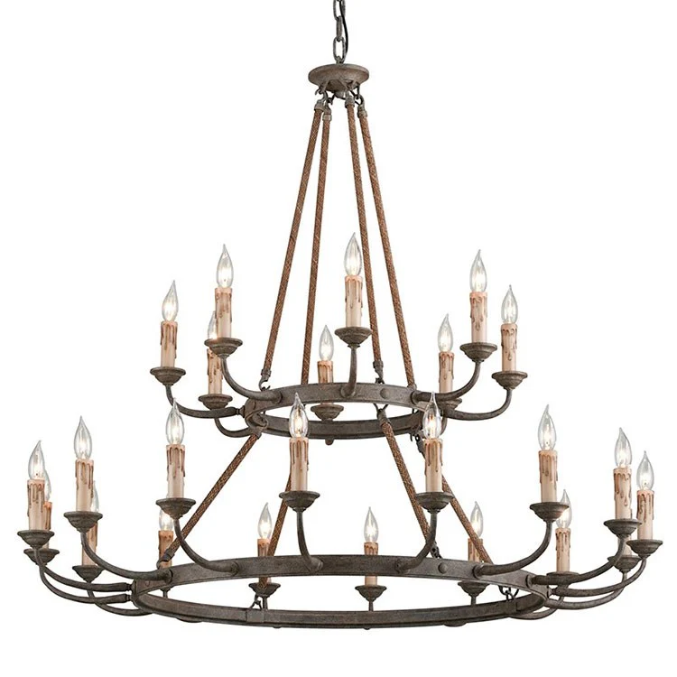 Cyrano Twenty-Four-Light Two-Tier Chandelier - Frankwebs