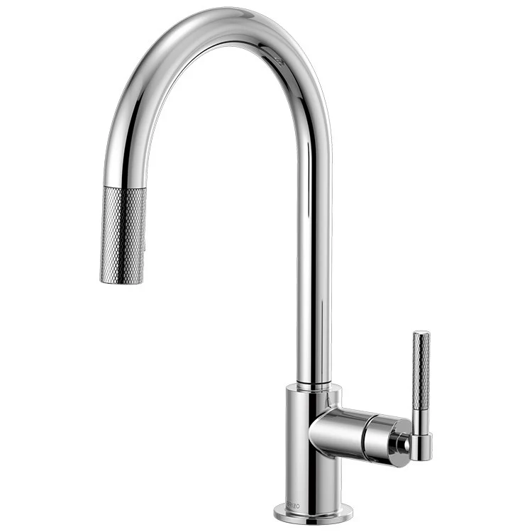 Litze Single Handle Pull Down Faucet with High-Arc Spout/Knurled Handle - Frankwebs
