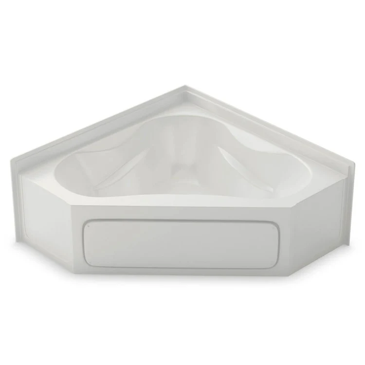 Soaking Tub 59 x 59 x 24 Inch Corner Center Drain White AcrylX - Frankwebs