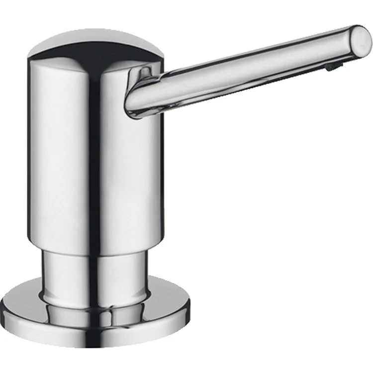 Soap Dispenser Contemporary Brushed Black Chrome Deck Mount Plastic Metal Pump 16 Ounce - Frankwebs