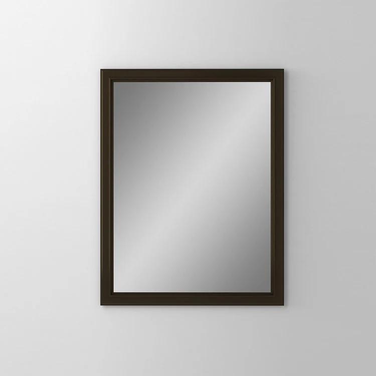 Bathroom Mirror Main Line Bryn Mawr Frame Rectangular 24W x 30H Inch Brushed Black Wall Mount - Frankwebs