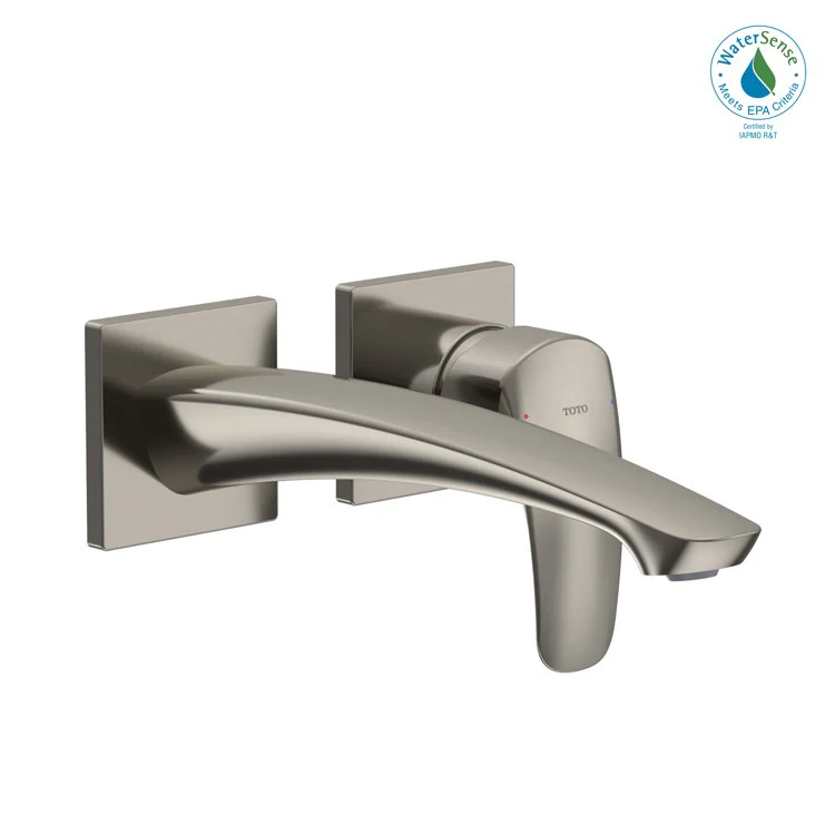 Lavatory Faucet GM Wall Mount Long 1 Lever ADA CALGreen/WaterSense Brushed Nickel 1.2 Gallons per Minute - Frankwebs