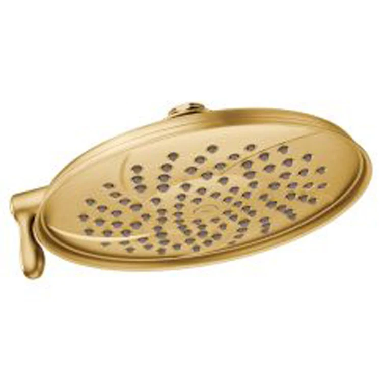 Showerhead Isabel 2 Function Eco-Performance Brushed Gold 8-1/2 Inch 1.75 Gallons per Minute Rainshower Concentrated Rinse - Frankwebs