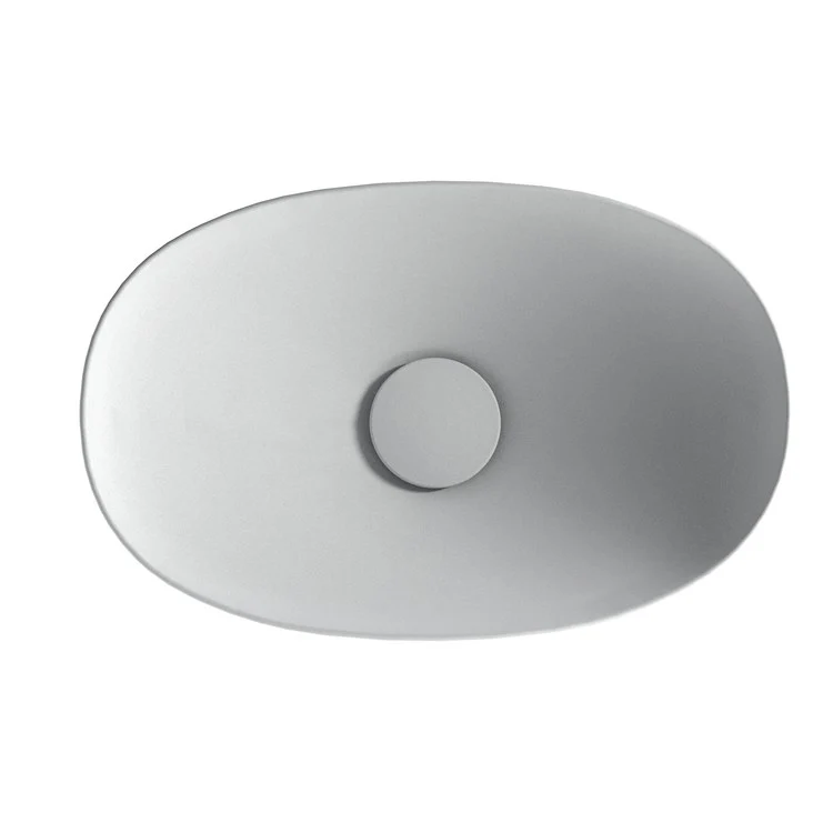 Vessel Kiwami Renesse Oval Lavatory Clean Matte White Vitreous China 15-3/4 x 10-1/4 x 3-1/8 Inch ADA - Frankwebs