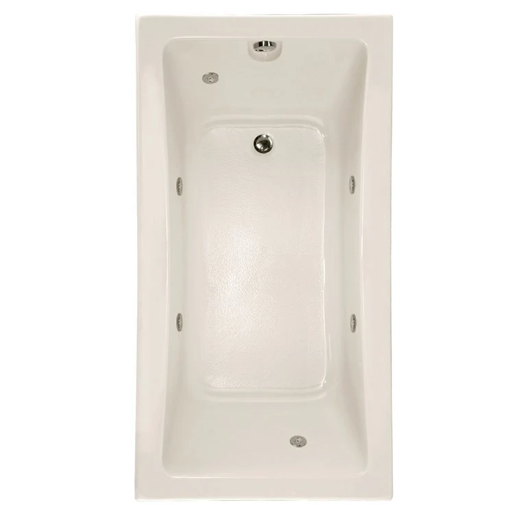 Whirlpool Tub Designer Collection Rosemarie 60 x 32 x 18 Inch Drop-In End Drain Bone Rectangle - Frankwebs
