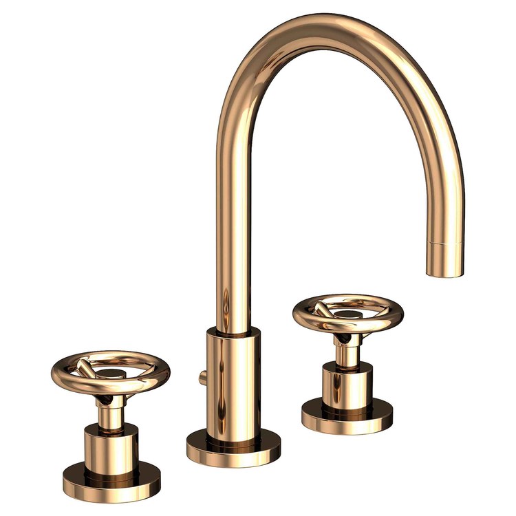 Lavatory Faucet Slater Widespread 8 to 20 Inch Spread 2 Wheel English Bronze 1.2 Gallons per Minute Brass Spout Height 6 Inch - Frankwebs