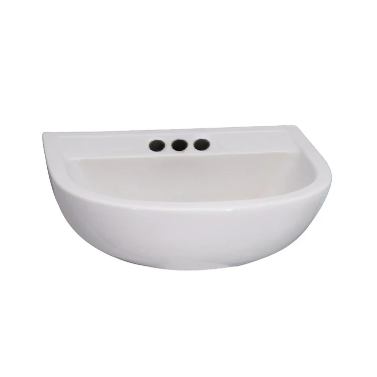 Lavatory Sink Compact 500 Wall Hung 19-3/4 Inch 4 Inch Spread White - Frankwebs