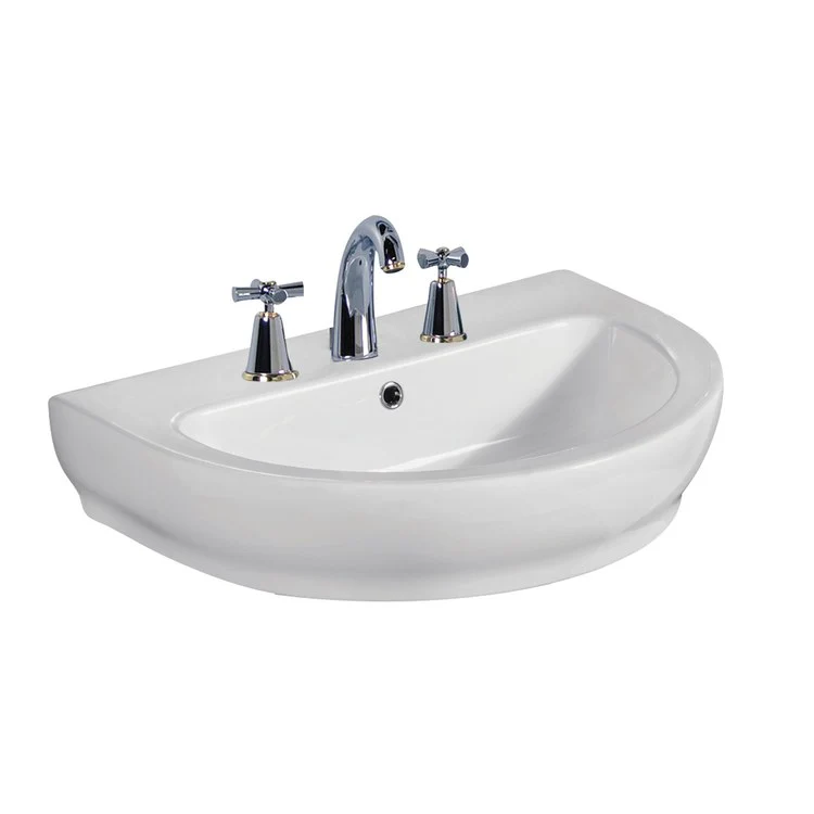 Lavatory Sink Harmony 800 Wall Hung 31-1/2 Inch 8 Inch Spread White - Frankwebs
