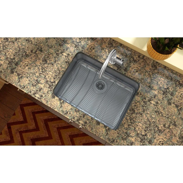 Kitchen Sink Lustertone Classic 25.5 x 19.25 Inch Depth 10 Inch Single Bowl Perfect Drain Lustrous Satin Undermount Drain Location Rear Center - Frankwebs