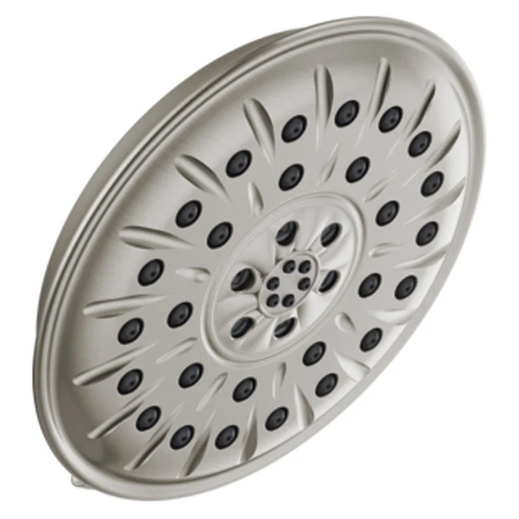 Showerhead Universal Showering Components 3 Function Round with H2Okinetic Technology UltraSoak Matte Black 8-1/4 Inch 1.75 Gallons per Minute H2Okinetic PowerDrench UltraSoak Massage Pause - Frankwebs