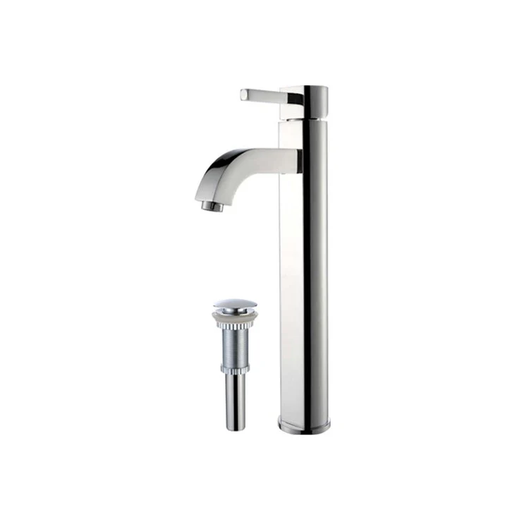 Ramus Single Handle Single Hole Vessel Bathroom Faucet with Pop-Up Drain - Frankwebs