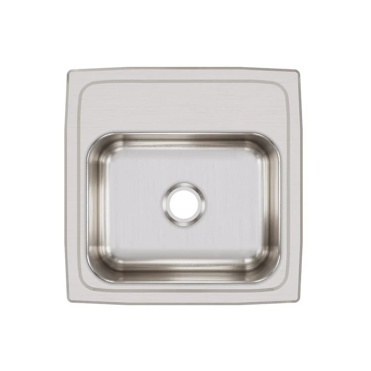 Bar Sink Lustertone Classic 15 x 15 Inch Single Bowl Kitchen ADA Lustrous Satin Drop-In Square Drain Size 2 Inch - Frankwebs