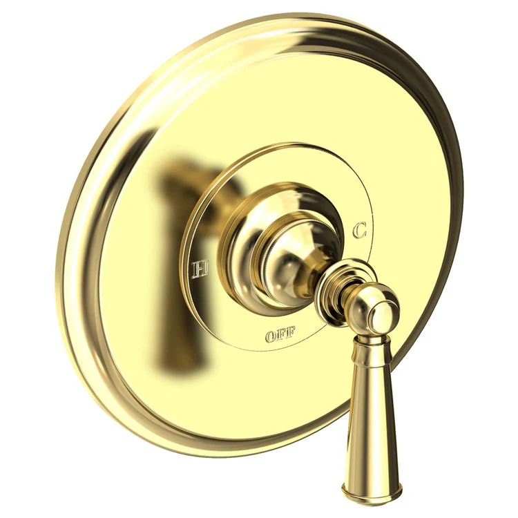 Pressure Balance Valve Trim Sutton Round 1 Lever Satin Brass PVD ADA Depth 4 Inch - Frankwebs