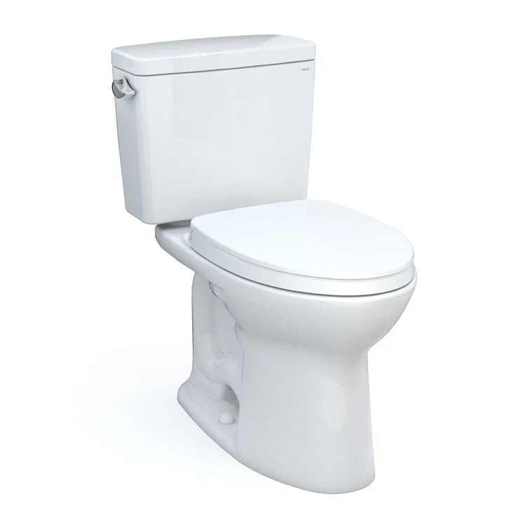 Toilet Drake 2 Pieces Universal Height Cotton Elongated ADA 30-1/8 Inch 1.6 Gallons per Flush 10 Inch Rough Left Hand Chrome Less Seat - Frankwebs