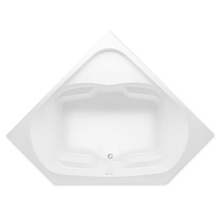 Soaking Tub Front Drain White Corner 90 Gallons 60 x 60 x 22 Inch - Frankwebs