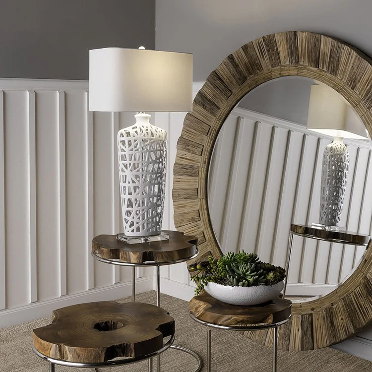 Oversized Round Wood Mirror - Frankwebs