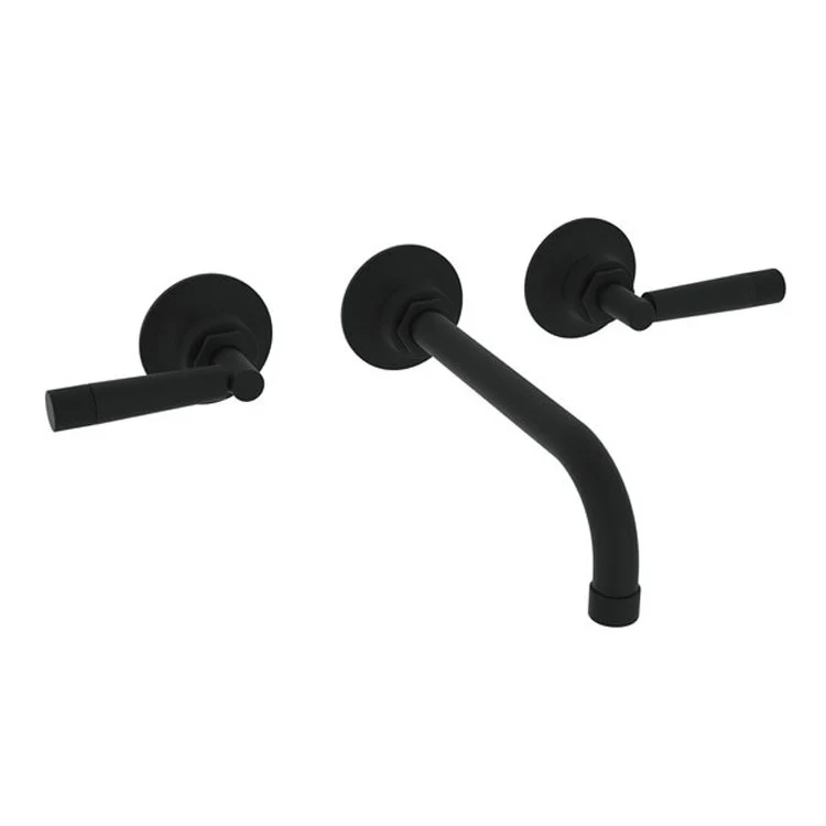 Lavatory Faucet Graceline Wall Mount 2 Metal Lever Gun Metal 1.2 Gallons per Minute - Frankwebs