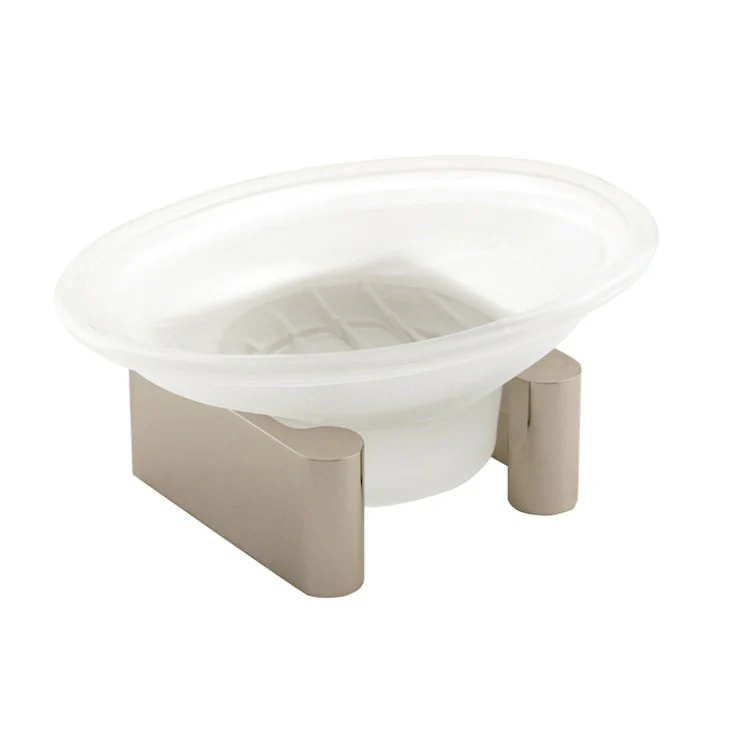 Soap Dish Luna Satin Brass Counter Top Oval 2-3/4 x 2-3/4 x 1-1/4 Inch - Frankwebs