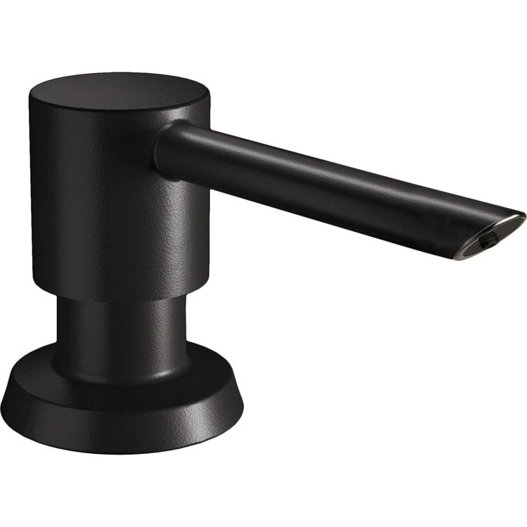 Soap Dispenser Matte Black Plastic Brass Plunger Dispenser 2-5/8 Inch - Frankwebs