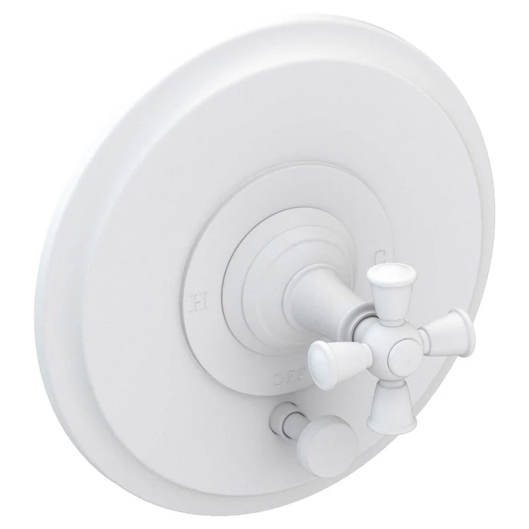 Aylesbury Pressure Balance Tub/Shower Valve Trim Only with Cross Handle - Midnight Chrome - Frankwebs