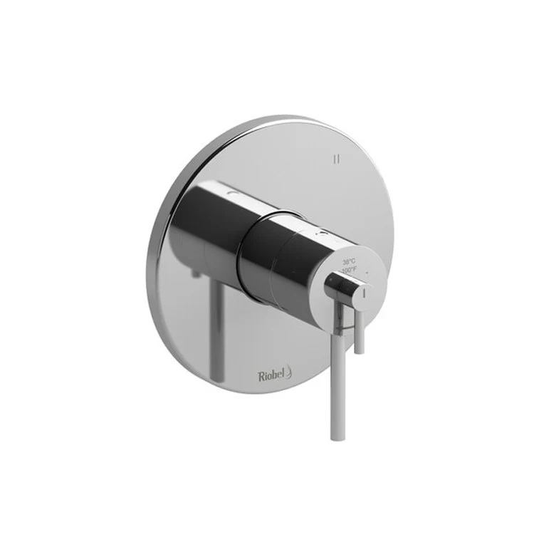 Thermostatic and Pressure Balance Valve Trim CS 1/2 Inch Round 3-Way No Share 5 Function 1 Lever Chrome ADA - Frankwebs