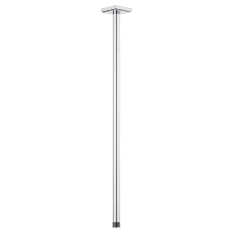 Shower Arm Universal Showering with Square Flange Brilliance Black Onyx 24 Inch 1/2 IN NPT Brass Ceiling Mount - Frankwebs