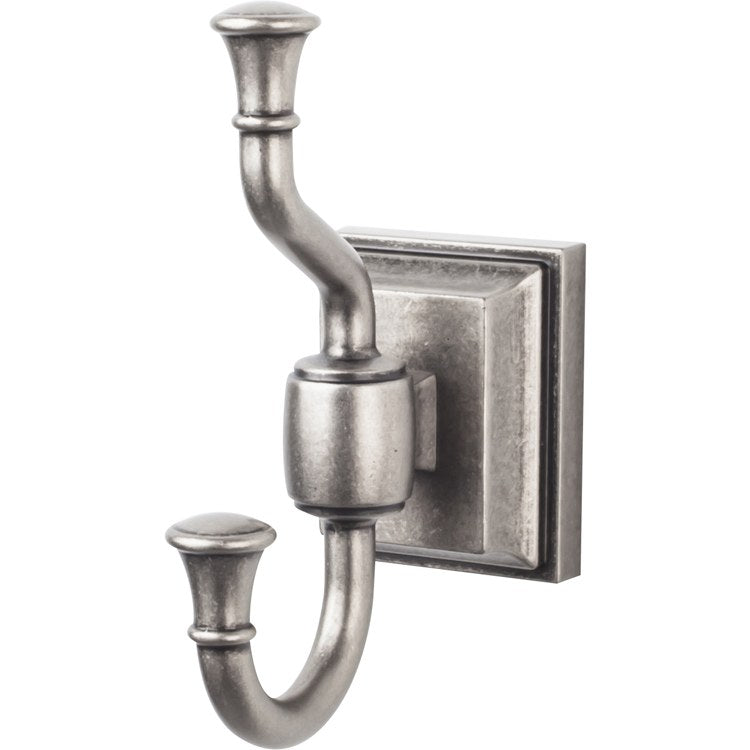 Stratton Double Robe Hook - Brushed Satin Nickel - Frankwebs