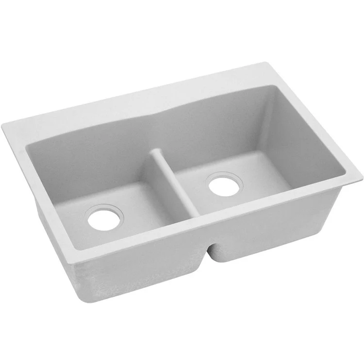 Kitchen Sink Quartz Classic 33 x 22 Inch Double Bowl Equal with Aqua Divide Bisque Drop-In - Frankwebs