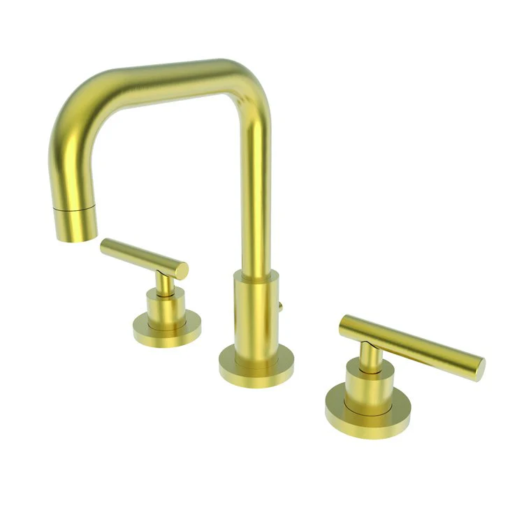 Lavatory Faucet East Square Widespread 8 to 20 Inch Spread 2 Lever ADA WaterSense White 1.2 Gallons Per Minute Brass Pop-Up with Tailpiece Spout Reach 6-1/8 Inch - Frankwebs