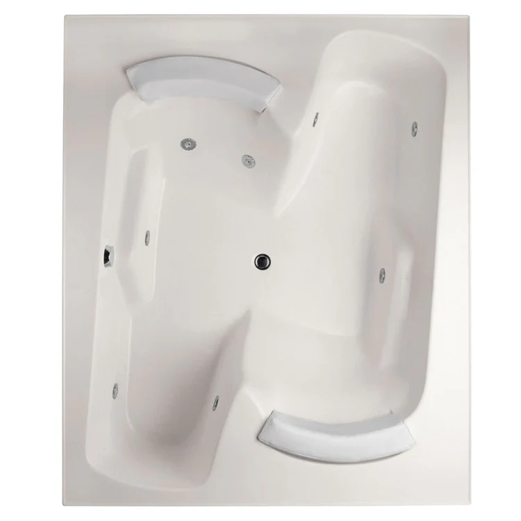 Combination Tub Designer Collection Penthouse 72 x 60 x 20 Inch Drop-In White Rectangle - Frankwebs