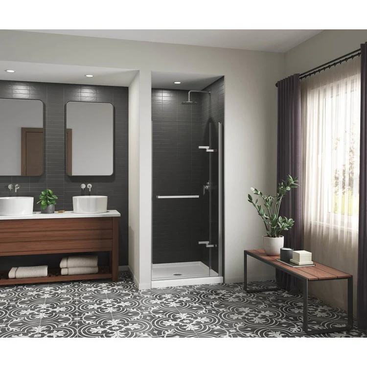 Shower Base Icon Alcove White 36 x 36 Inch AcrylX Center Drain Textured Floor - Frankwebs