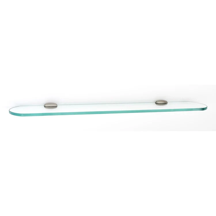 Shelf Royale Bath with Brackets Unlacquered Brass 24 Inch Brass/Glass - Frankwebs